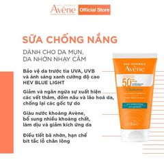 Kem Chống Nắng Cho Da Dầu Mụn Avene Cleanance Protect 50+ Blue Light 50ml