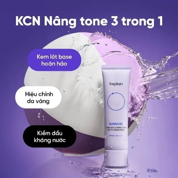 Kem chống nắng Beplain Sunmuse Tone up & Correcting Matte Sunscreen 50ml
