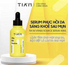 Serum Tiam Vita B3 Source (10% Niacinamide + 2% Arbutin) Làm Sáng, Phục Hồi Cho Da Dầu Mụn, Nhạy Cảm 40ml