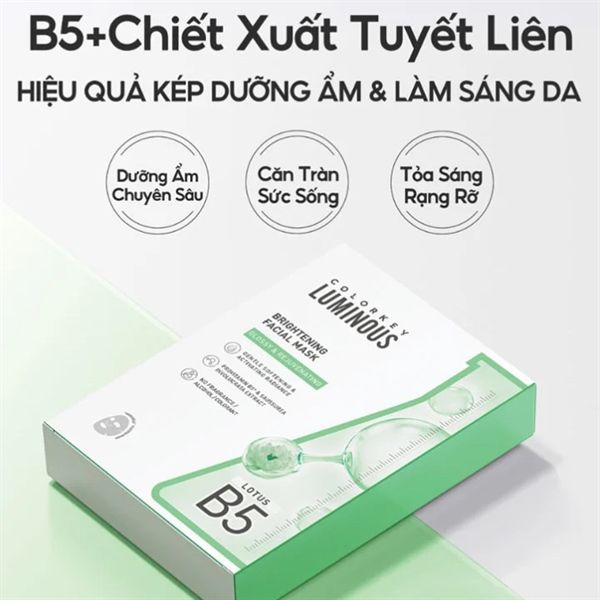 Hộp 10 Mặt Nạ Colorkey Luminous B5 Facial Mask 25ml