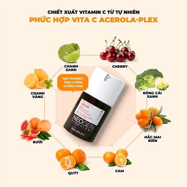 Kem Dưỡng Trắng Da, Xóa Thâm Neogen Real Vita C Cream 50ml