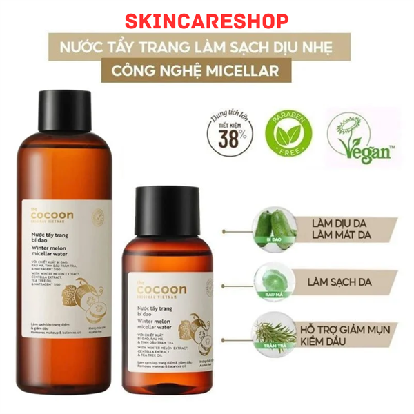 Nước Tẩy Trang Bí Đao Cocoon Winter Melon Micellar Water 500ml
