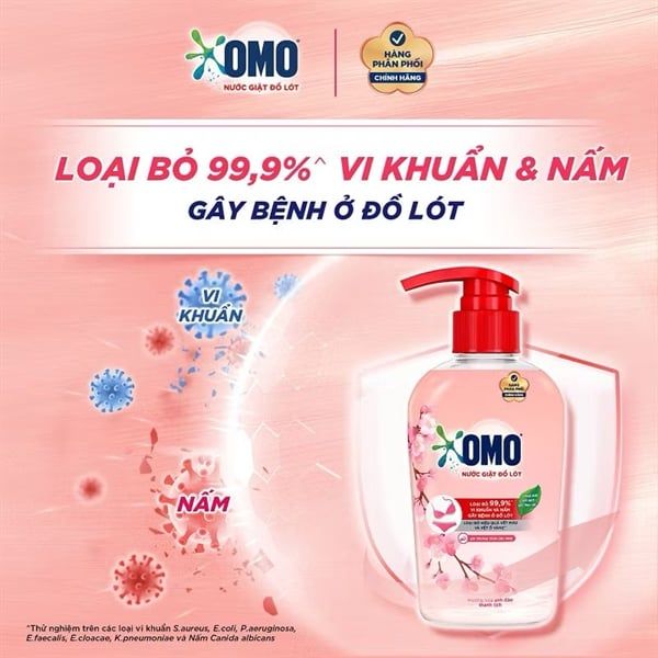 Nước Giặt Đồ Lót OMO Hương Hoa Anh Đào Thanh Lịch 300g