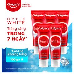 Kem Đánh Răng Colgate Optic White Exfoliating Mineral 100g