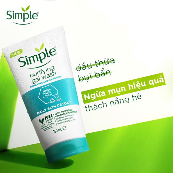 Gel Rửa Mặt Simple Purifying Gel Wash 150ml