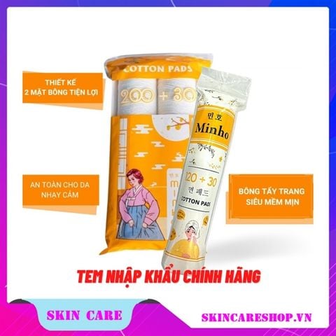 Bông tẩy Trang Minho Cotton Pads 230 Miếng