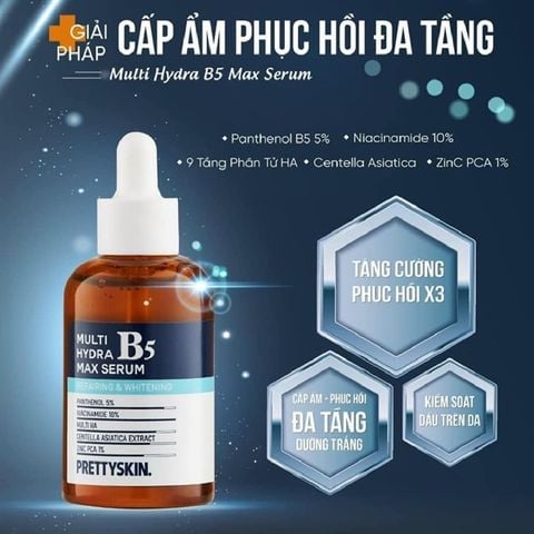 Tinh Chất Hỗ Trợ Phục Hồi Cho Da Dầu Pretty Skin Multi Hydra B5 Max Serum 50ml
