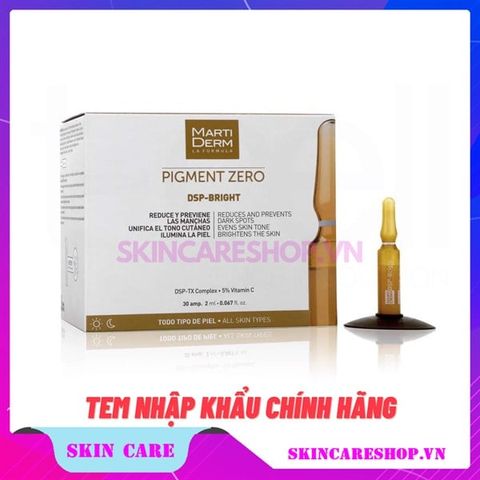 Ampoule Dưỡng Sáng Đều Màu Da, Giảm Đốm Sắc Tố - MartiDerm Pigment Zero DSP Bright 30 ống