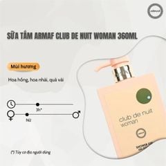 Sữa Tắm Armaf Club De Nuit Woman Shower Gel 360ml