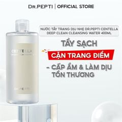 Nước Tẩy Trang Làm Sạch, Phục Hồi da Dr.Pepti Centella Deep Clean Cleansing Water 400ml