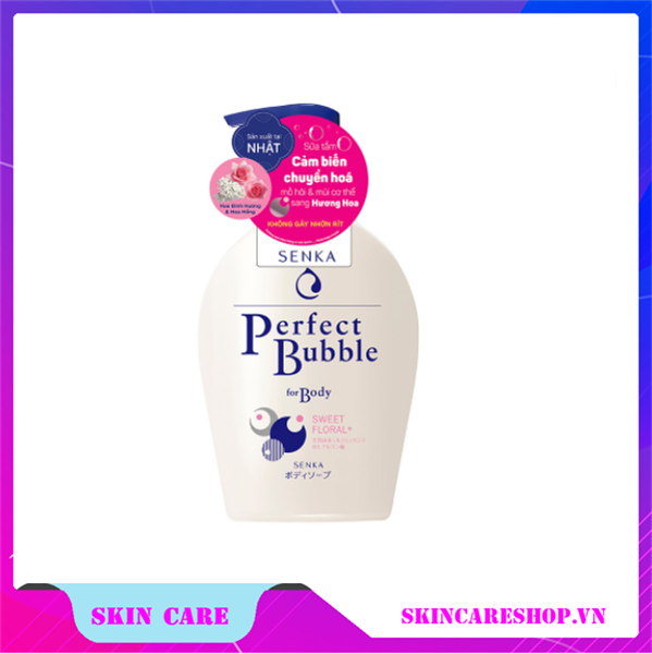 Sữa Tắm Dưỡng Ẩm Senka Perfect Bubble For Body Sweet Floral 500ml