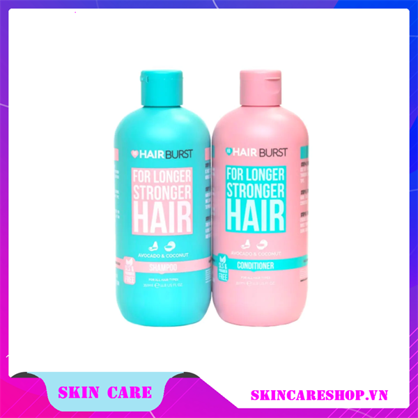 Set Hairburst Gội Xả For Longer Stronger Hair Kích Thích Mọc Tóc (Dầu Gội 350ml + Dầu Xả 350ml)