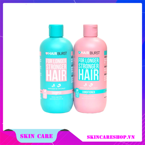 Set Hairburst Gội Xả For Longer Stronger Hair Kích Thích Mọc Tóc (Dầu Gội 350ml + Dầu Xả 350ml)