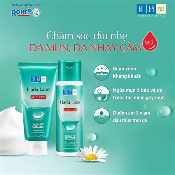 Kem Rửa Mặt Hada Labo Acne Care Calming Cleanser 80g