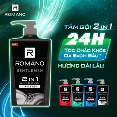 Tắm Gội Romano 2in1 Hair & Body Wash Hương Nước Hoa 650g
