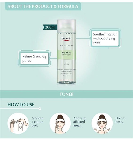 Nước Hoa Hồng Cho Da Mụn Eucerin Pro Acne Toner