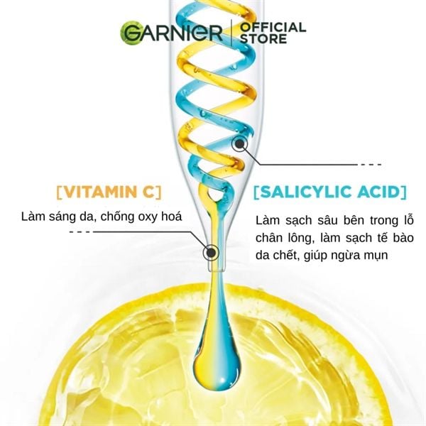 Gel Rửa Mặt Garnier Bright Complete Anti-Acne Cleansing Gel 120ml