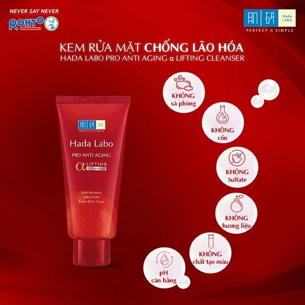 Kem Rửa Mặt Hada Labo Pro Anti Aging 80g