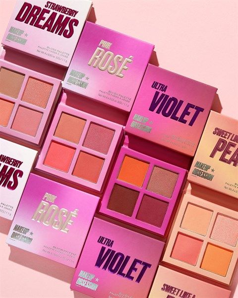 Bảng phấn má Revolution Blush Palette Makeup Obsession 4x1.1g