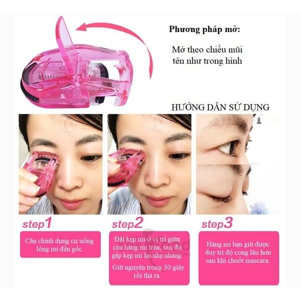 Bấm Mi Nhựa Giúp Cong Mi Kai Compact Eyelash Curler