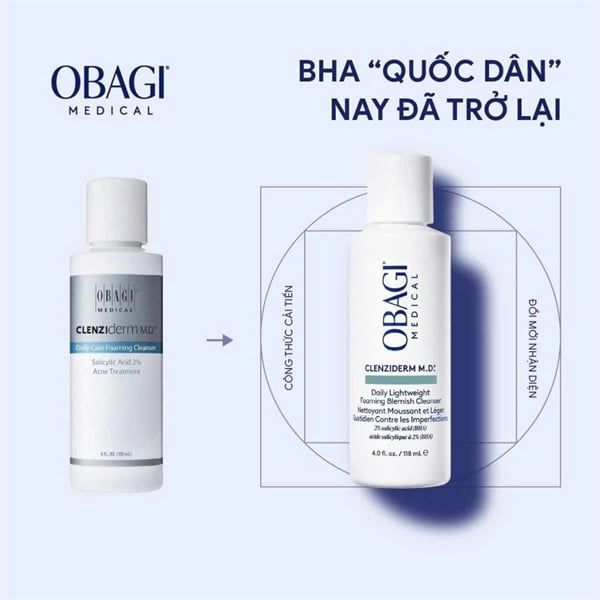 Sữa Rửa Mặt Obagi Clenziderm MD Daily Lightweight Foaming Blemish Cleanser 118ml
