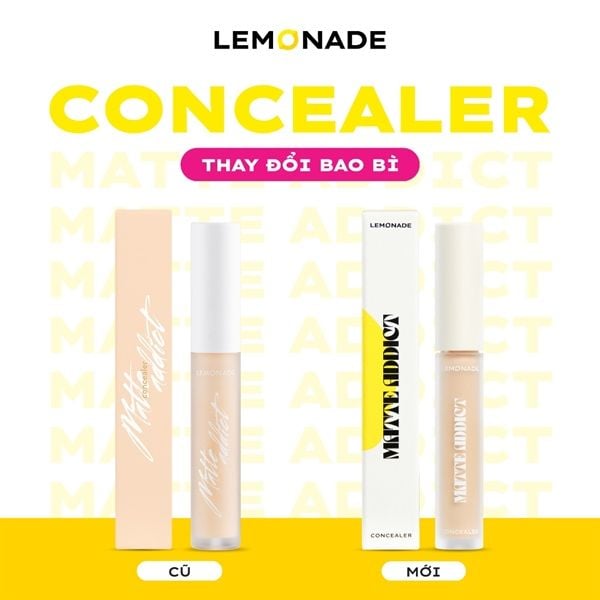 Kem che khuyết điểm kiềm dầu bền màu Lemonade Matte Addict Concealer 3g