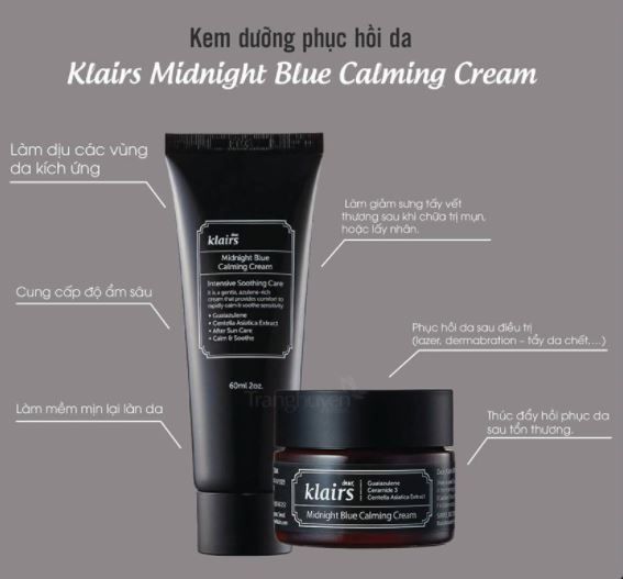 Kem Dưỡng Phục Hồi Da Klairs Midnight Blue Calming Cream