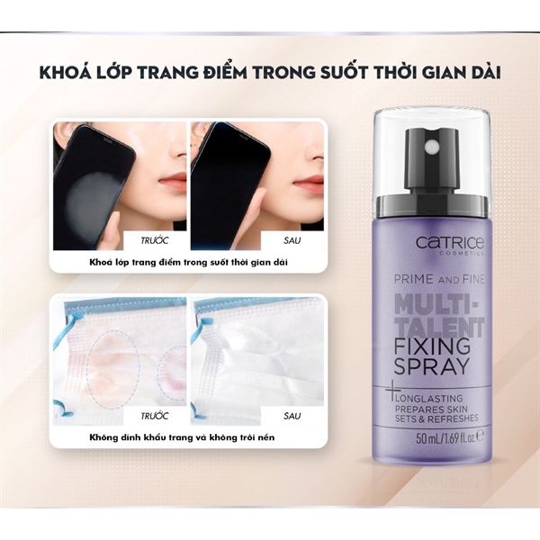 Xịt Khóa Nền Catrice Prime And Fine Multitalent 50ml