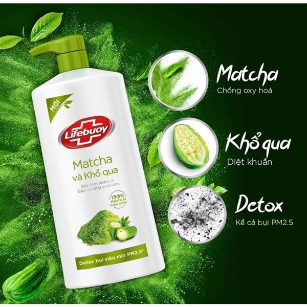 Sữa tắm Lifebuoy Detox và Bảo Vệ Khỏi Vi Khuẩn 800g