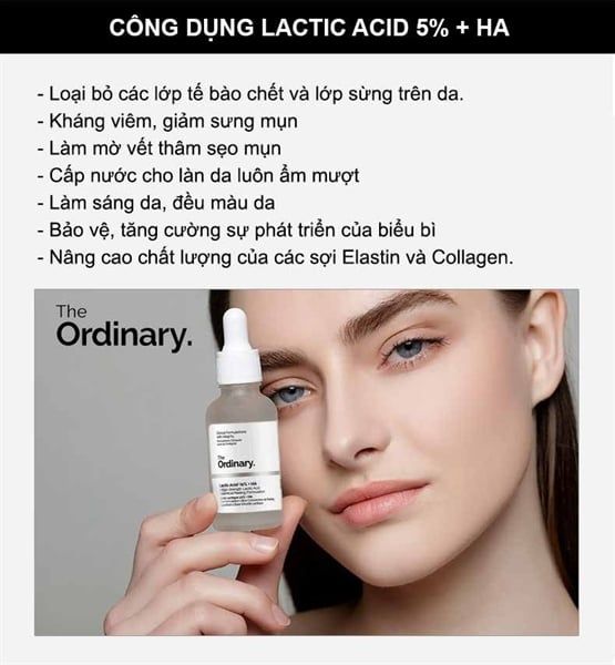 Tinh Chất Cấp Nước, Làm Sạch Tế Bào Chết Cho Da Nhạy Cảm The Ordinary Lactic Acid 5% + HA 30ml