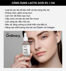 Tinh Chất Cấp Nước, Làm Sạch Tế Bào Chết Cho Da Nhạy Cảm The Ordinary Lactic Acid 5% + HA 30ml
