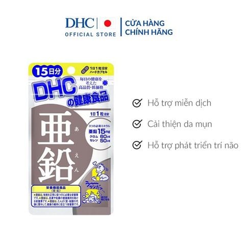 Viên Uống DHC Zinc Bổ Sung Kẽm (Tem Nhập Khẩu)