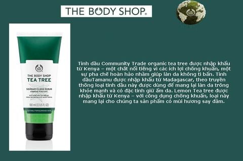 Tẩy tế bào chết The Body Shop Tea Tree Squeaky Clean Scrub 100ml