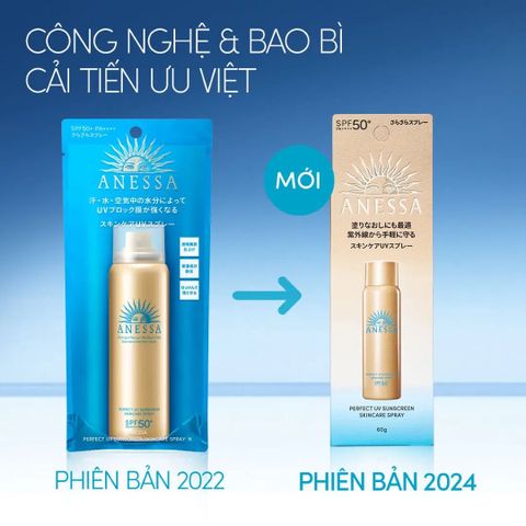 Xịt chống nắng Anessa Perfect UV Sunscreen Skincare Spray N SPF50+ PA++++ 60g