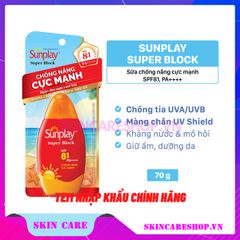 Sữa chống nắng Sunplay Super Block SPF 81/PA++++ 70g