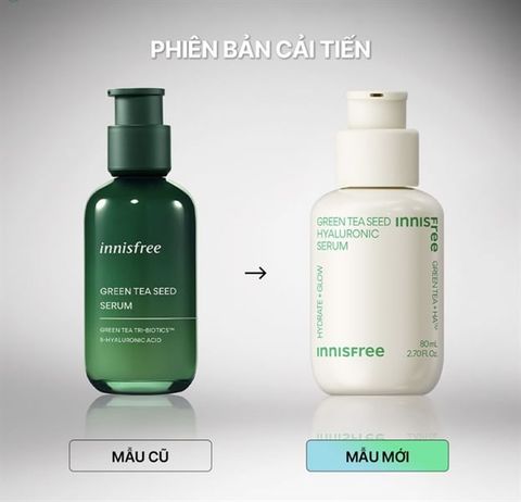 Tinh Chất Trà Xanh Cấp ẩm, Phục hồi da Innisfree Green Tea Seed Hyaluronic Acid Serum