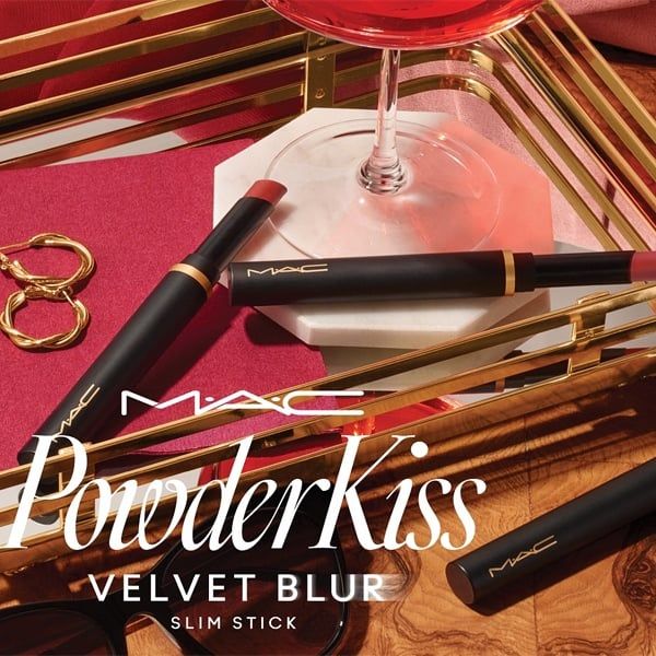 Son Thỏi MAC Ladies Powder Kiss Velvet Blur Slim Lipstick