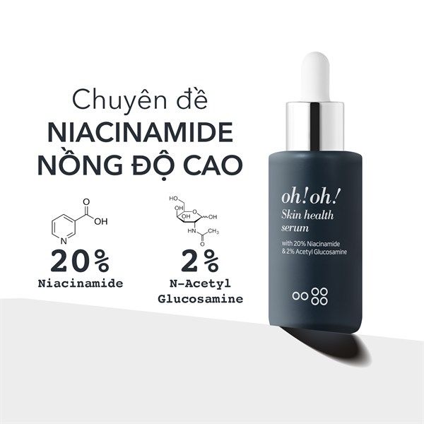 Tinh Chất oh!oh! Skin Health Serum (with 20% Niacinamide & 2% Acetyl Glucosamine)