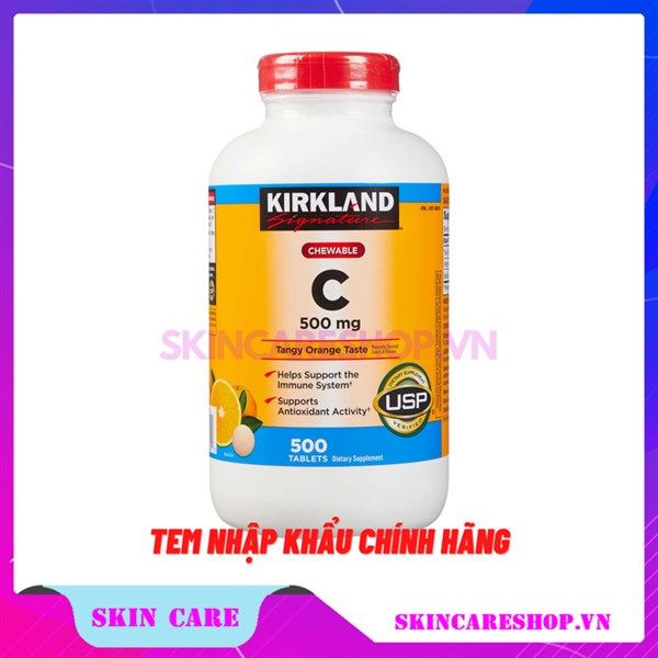 Viên Uống Bổ Sung Vitamin C Kirkland Signature Vitamin C (500mg x 500 Viên)