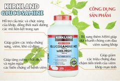 Viên Uống Bổ Khớp Kirkland Glucosamine HCL MSM 1500mg 375 Viên