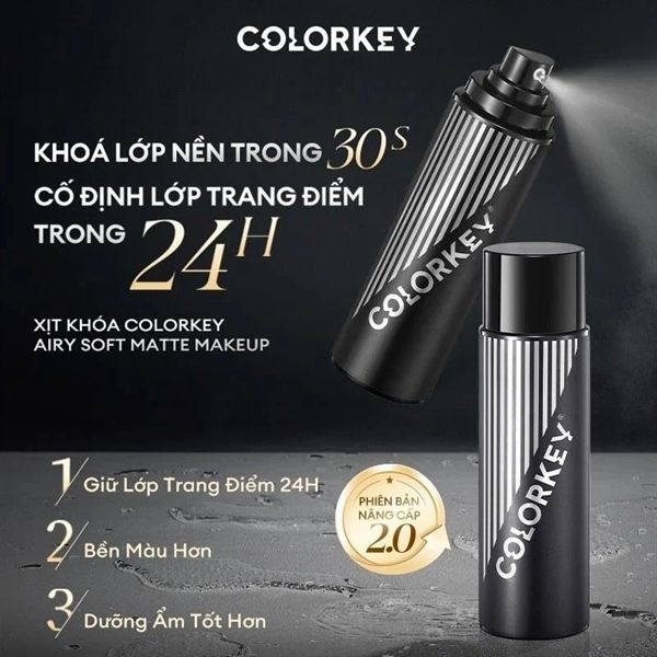Xịt Khoá Makeup Colorkey Airy Soft Matte Setting Spray 100ml