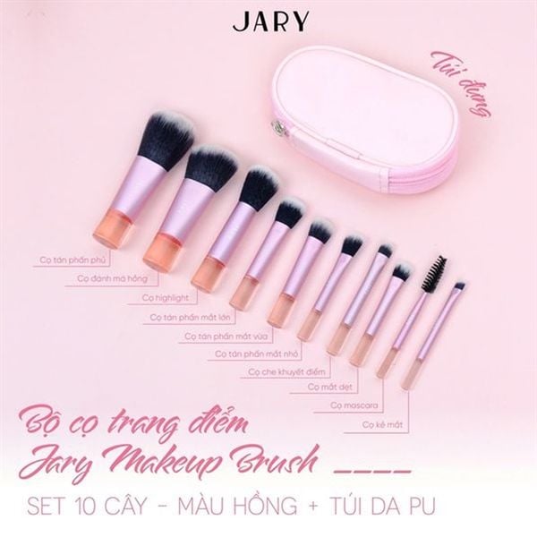Set 10 Cọ Trang Điểm Jary Makeup Brush Set
