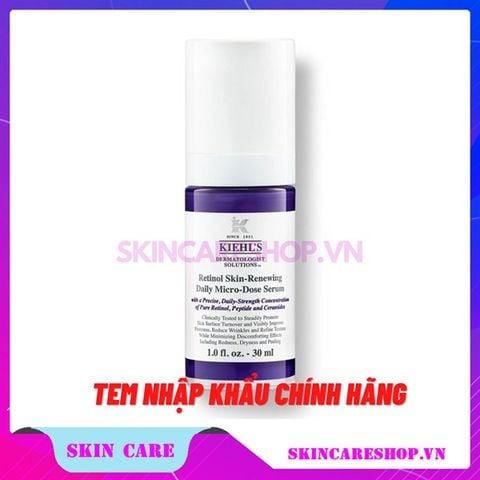 Tinh Chất Giúp Da Tái Tạo, Căng Mướt & Sáng Khỏe Kiehl’s Retinol Micro Dose 30ml