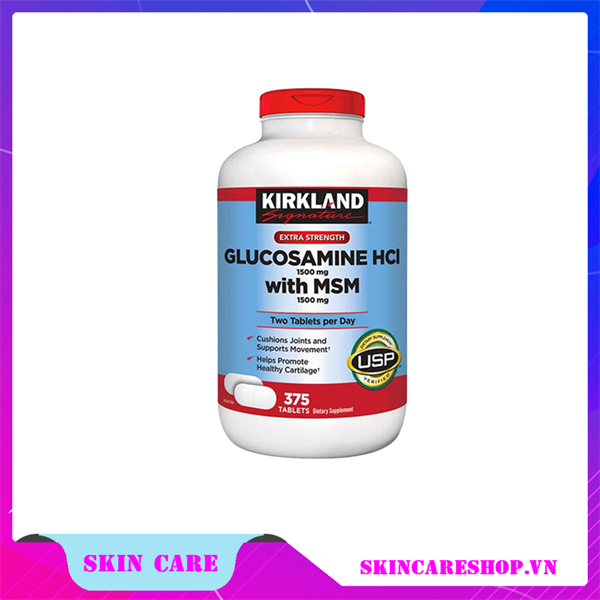 Viên Uống Bổ Khớp Kirkland Glucosamine HCL MSM 1500mg 375 Viên