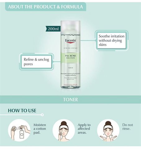 Nước Hoa Hồng Cho Da Mụn Eucerin Pro Acne Toner