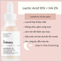 Tinh Chất Tẩy Da Chết Hóa Học The Ordinary Lactic Acid 10% + HA 30ml