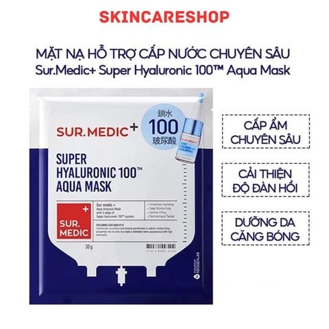 Mặt Nạ Sur.medic+ Super Hyaluronic 100 Aqua Mask 30g