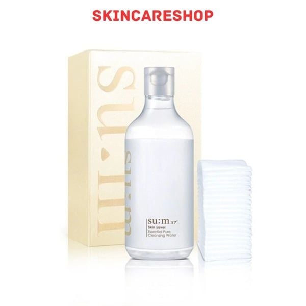 Tẩy Trang Su:m 37 Skin Saver Essential Pure Cleansing Water 400ml - Tặng Bông Tẩy Trang