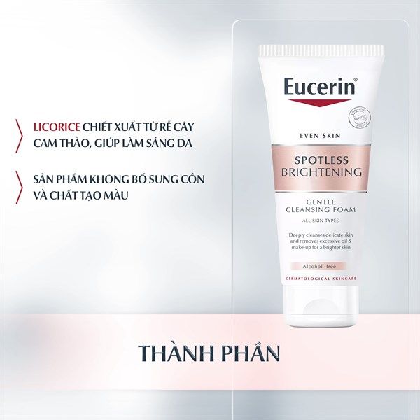 Sữa Rửa Mặt Tạo Bọt Eucerin Even Skin Spotless Brightening Gentle Cleansing Foam