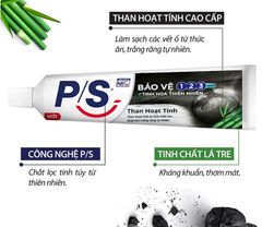 Kem Đánh Răng P/S Than Hoạt Tính Trắng Răng Tự Nhiên 230g